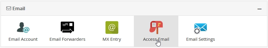 Access Email πάνελ Webuzo