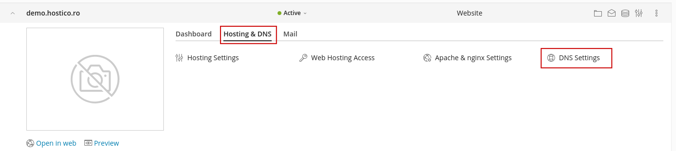 Ρυθμίσεις DNS Plesk