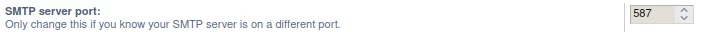 smtp server port