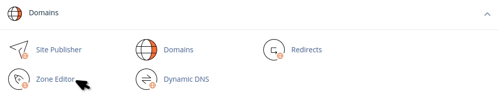 Το τμήμα τομέων cPanel